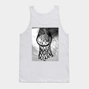 Basketball art print swoosh 41- black and white basketball art Tank Top